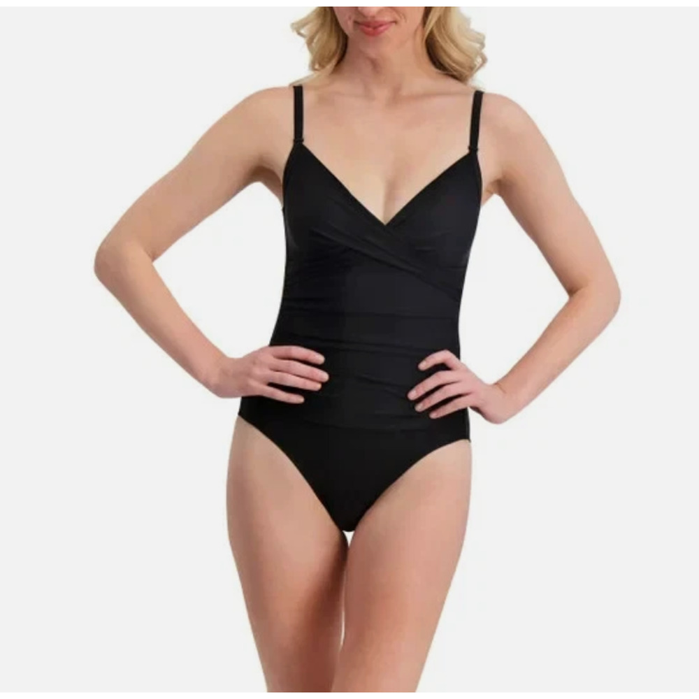 DKNY Sport Women's Swimsuit Fully lined Removeable cups Black Color Size XSmall